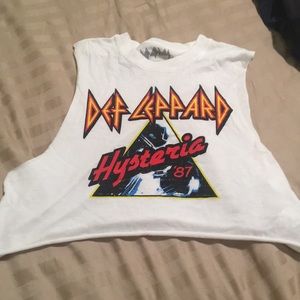 Def Leppard Cropped Tank Top